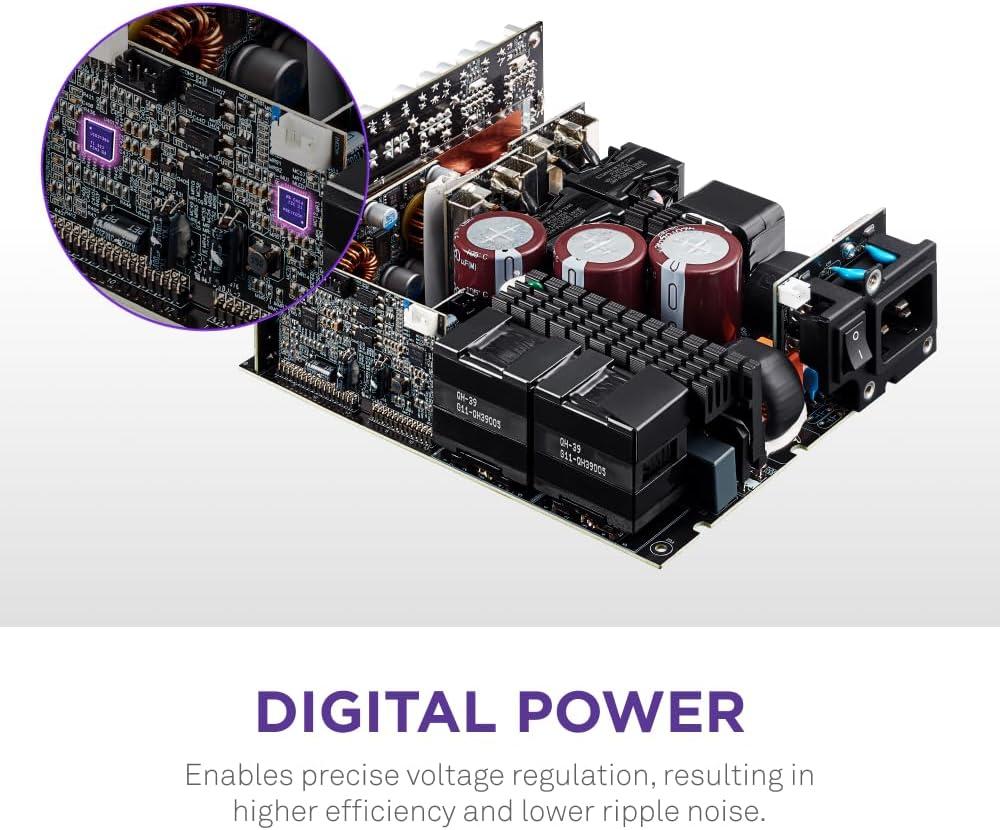 imageNZXT C1000 Gold ATX 31 Fully Modular LowNoise PC Gaming Power Supply 1000 Watts 80 Plus Gold 12V2x6 Connector Zero Fan Mode 100 Japanese Capacitors WhiteBlack