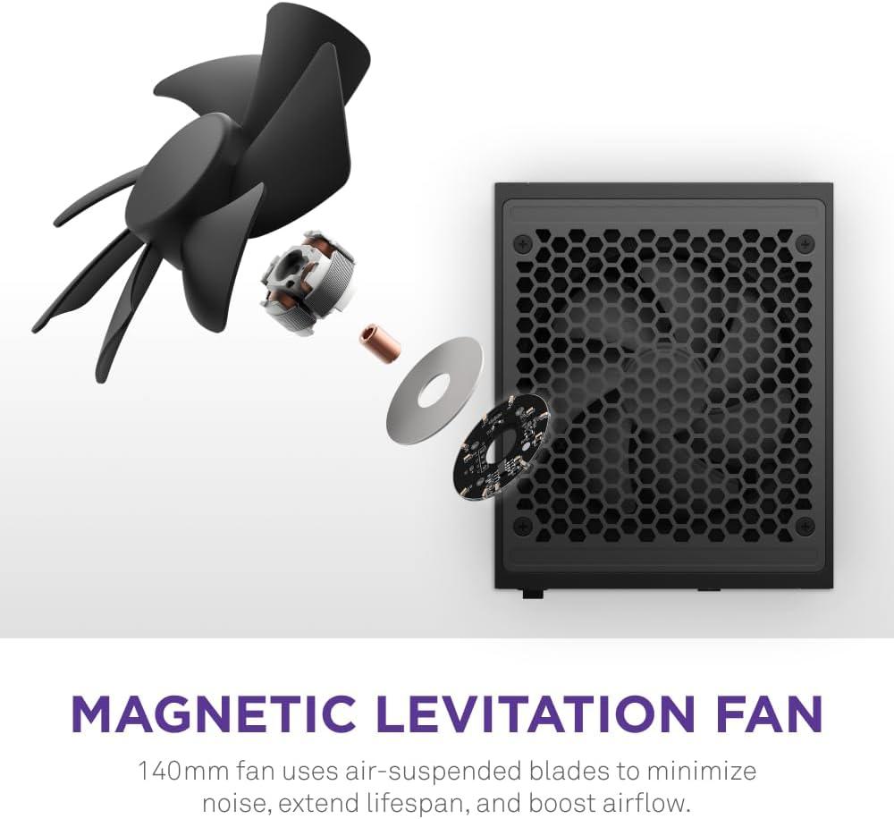 imageNZXT C1000 Gold ATX 31 Fully Modular LowNoise PC Gaming Power Supply 1000 Watts 80 Plus Gold 12V2x6 Connector Zero Fan Mode 100 Japanese Capacitors WhiteBlack