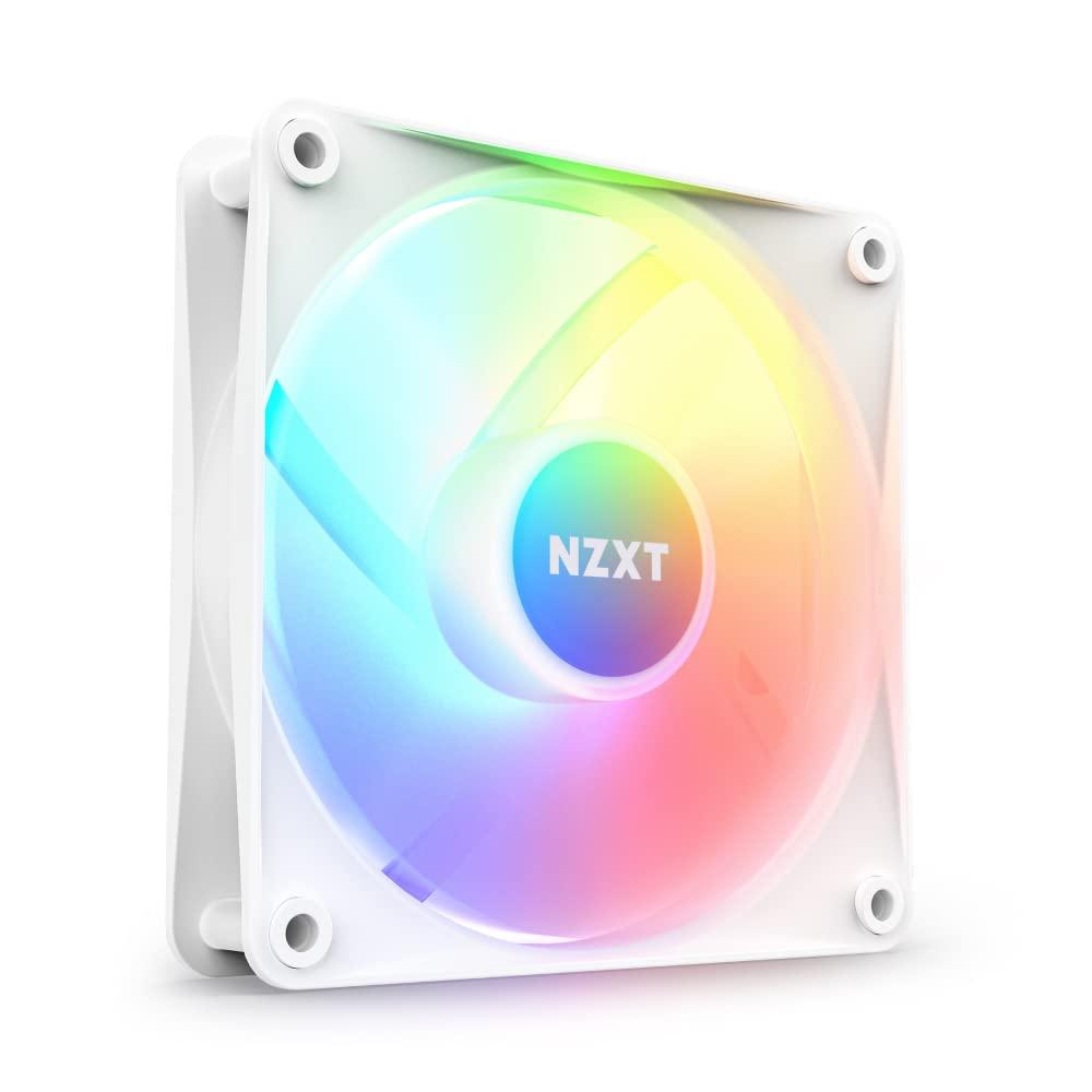 imageNZXT F280 RGB Core 280mm SingleFrame Fan Unit with 2 x 140mm RGB Fans Speed ampamp Lighting Control High Static Pressure ampamp Airflow Fluid Dynamic Bearings 8 aRGB LEDs Per Fan WhiteWhite