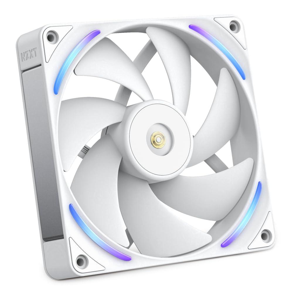 imageNZXT F280 RGB Core 280mm SingleFrame Fan Unit with 2 x 140mm RGB Fans Speed ampamp Lighting Control High Static Pressure ampamp Airflow Fluid Dynamic Bearings 8 aRGB LEDs Per Fan WhiteWhite