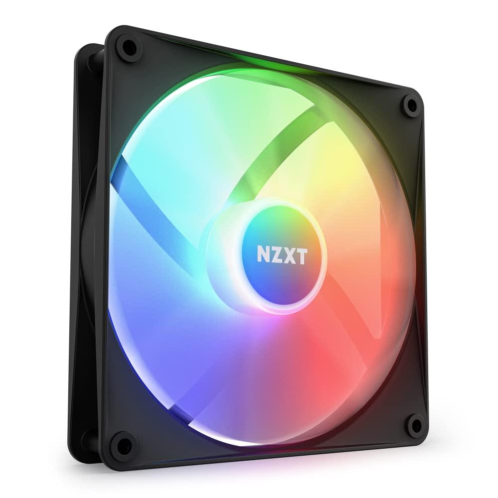 imageNZXT F280 RGB Core 280mm SingleFrame Fan Unit with 2 x 140mm RGB Fans Speed ampamp Lighting Control High Static Pressure ampamp Airflow Fluid Dynamic Bearings 8 aRGB LEDs Per Fan WhiteBlack