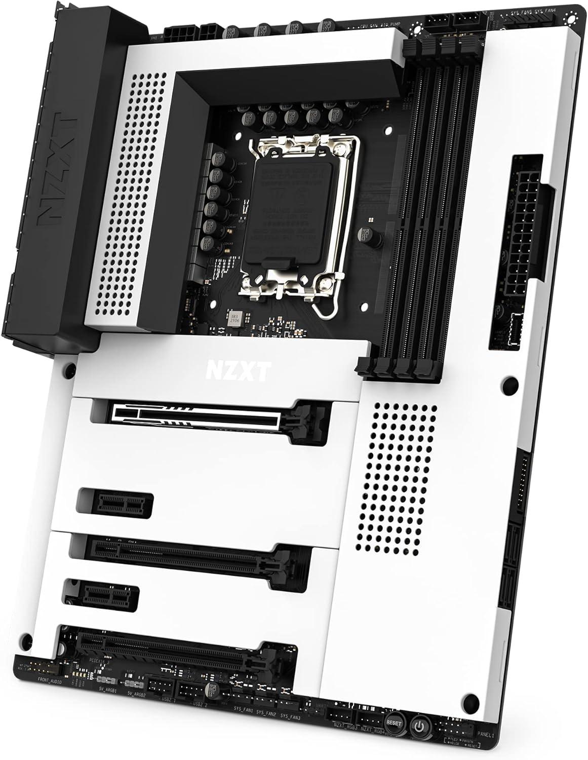 imageNZXT N7 Z790 Motherboard N7Z79XTW1 Intel Z790 chipset Supports 12th ampamp13th Gen CPUs ATX Gaming Motherboard Integrated IO Shield WiFi 6E connectivity Bluetooth White RenewedWhite