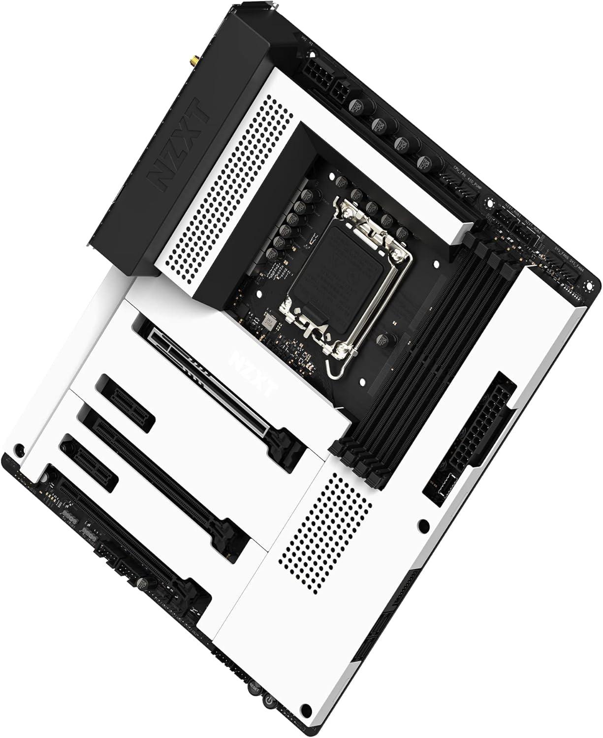 imageNZXT N7 Z790 Motherboard N7Z79XTW1 Intel Z790 chipset Supports 12th ampamp13th Gen CPUs ATX Gaming Motherboard Integrated IO Shield WiFi 6E connectivity Bluetooth White RenewedWhite