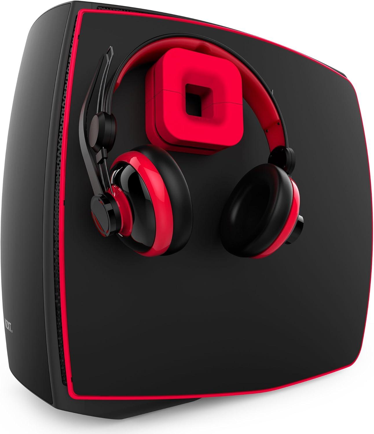 imageNZXT Puck Cable Management and Headset Mount Compact Size Silicone Construction Powerful Magnet for Computer Case Mounting RedRed