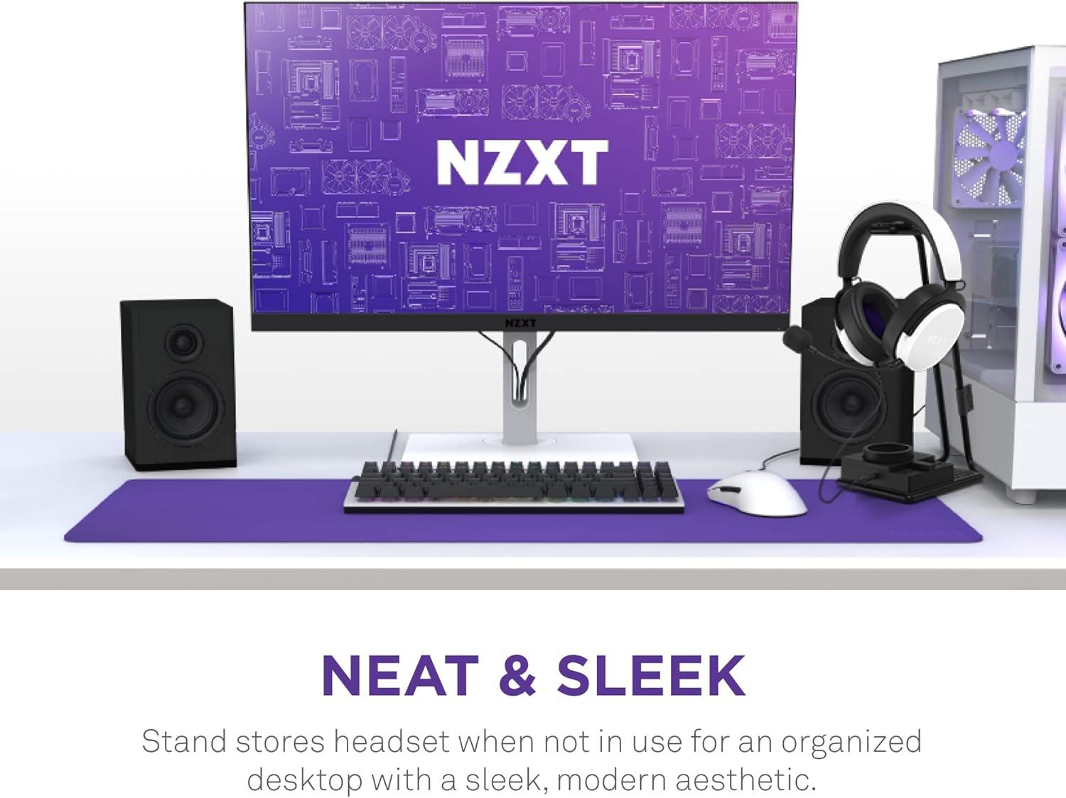 imageNZXT Relay Wired PC Gaming Headset APWCB40B2 HiRes Audio Certified DTS HeadphoneX 71 Surround Sound Lightweight ampamp Comfortable Design Detachable Microphone BlackBlack