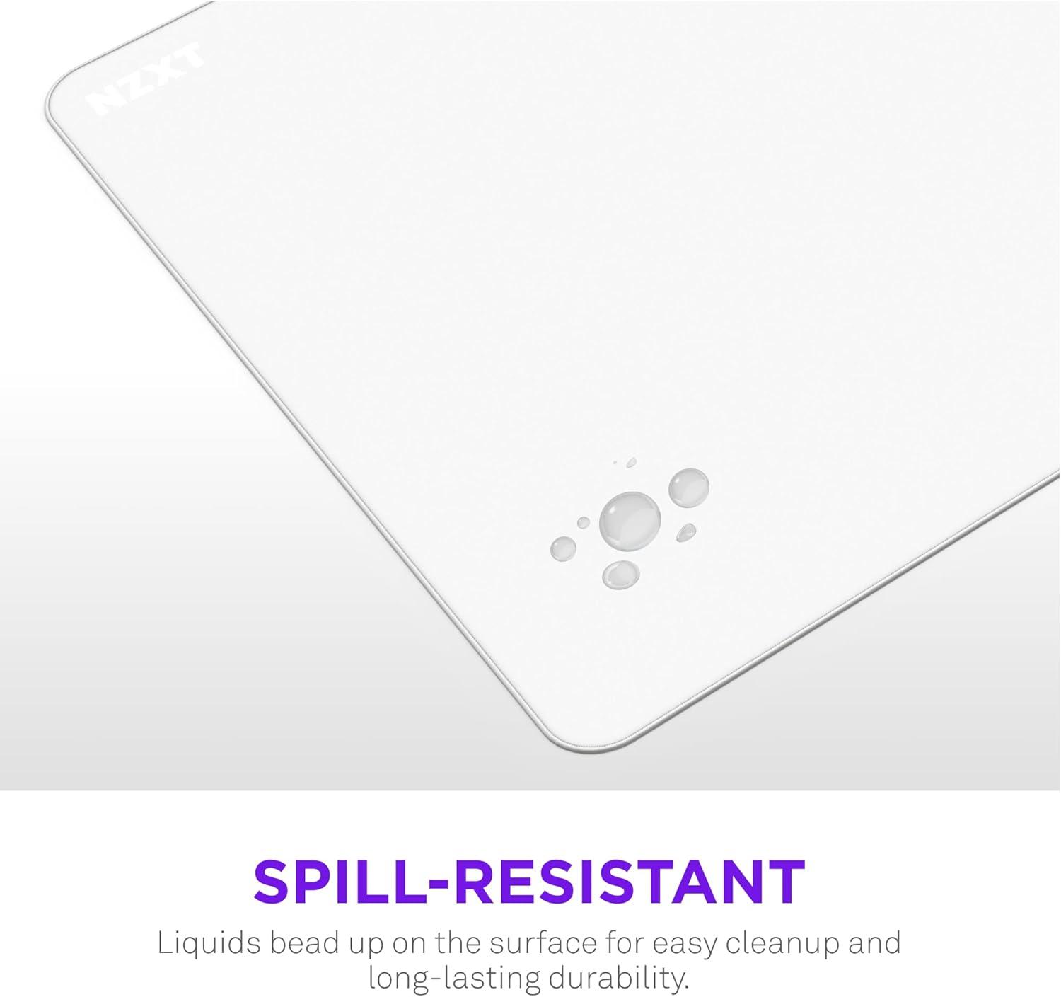 imageNZXT Zone Elite Premium Large Gaming Mouse Pad UltraSmooth NanoKnit Cloth Surface Optimized for Speed and Control SpillResistant Soft Foam Base Reinforced LowProfile Stitching BlackWhite