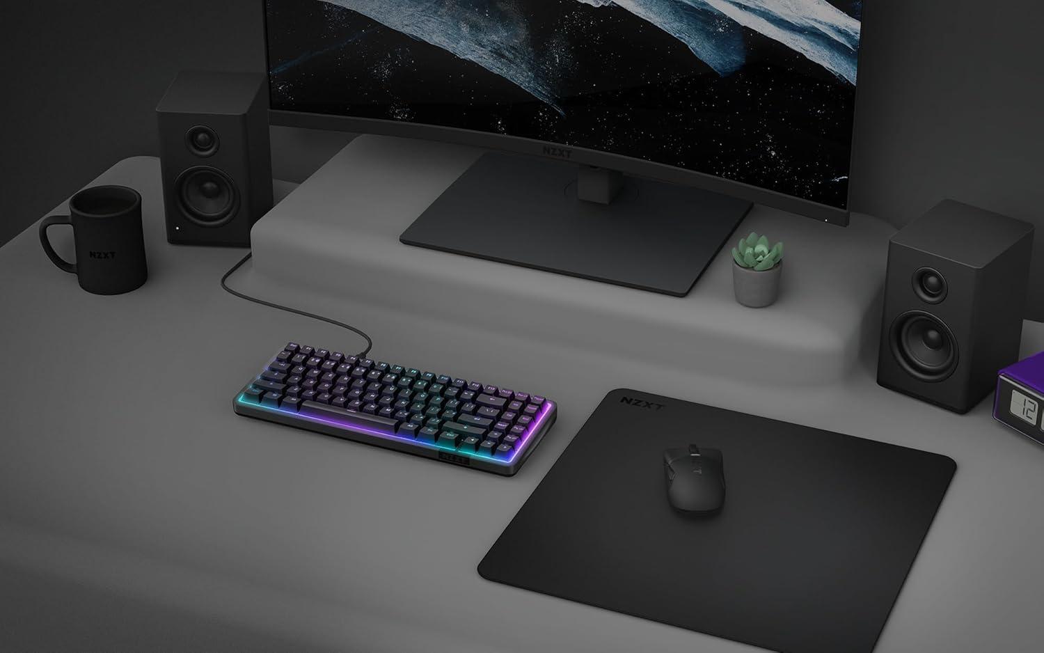 imageNZXT Zone Elite Premium Large Gaming Mouse Pad UltraSmooth NanoKnit Cloth Surface Optimized for Speed and Control SpillResistant Soft Foam Base Reinforced LowProfile Stitching BlackBlack