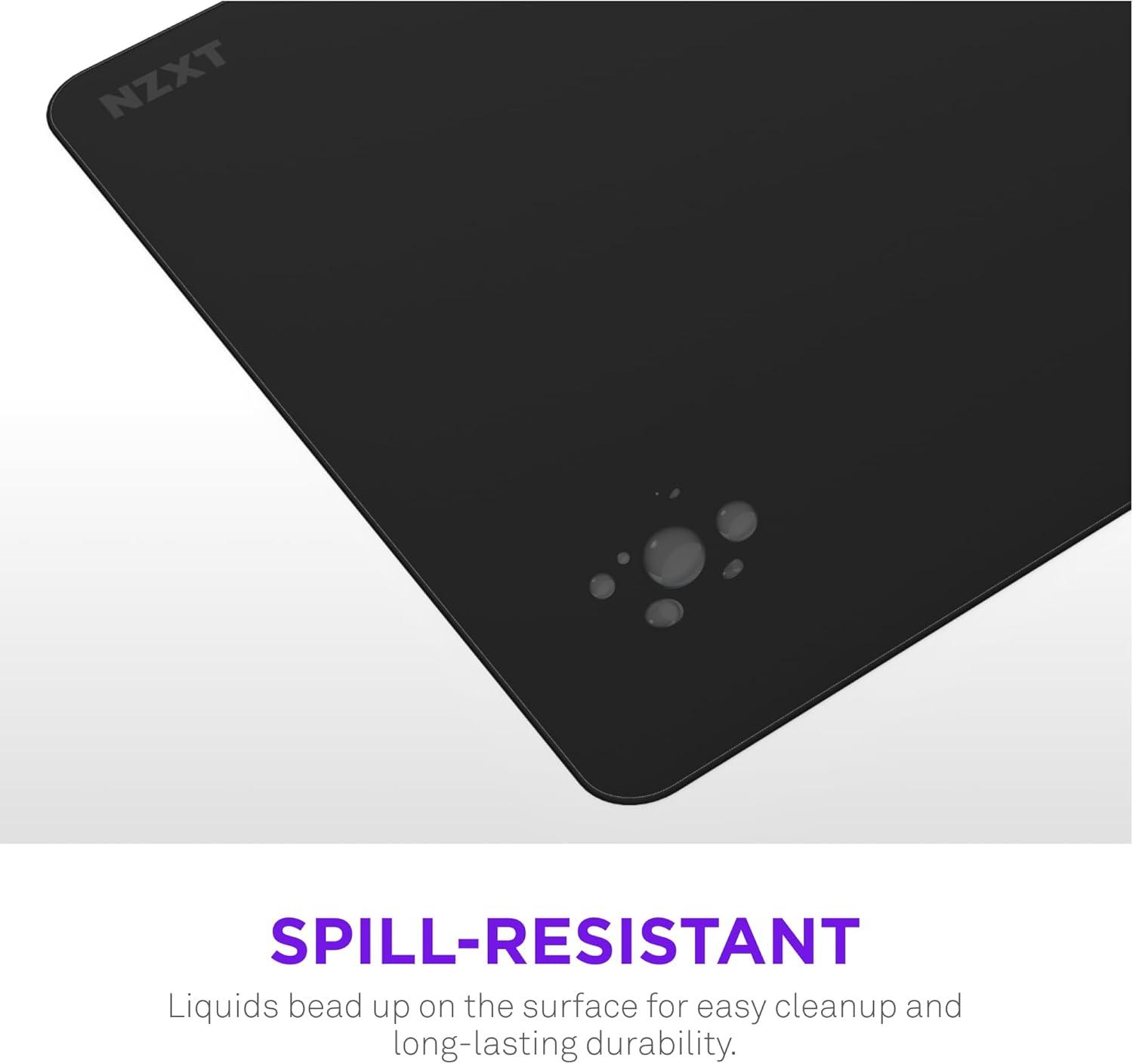 imageNZXT Zone Elite Premium Large Gaming Mouse Pad UltraSmooth NanoKnit Cloth Surface Optimized for Speed and Control SpillResistant Soft Foam Base Reinforced LowProfile Stitching BlackBlack