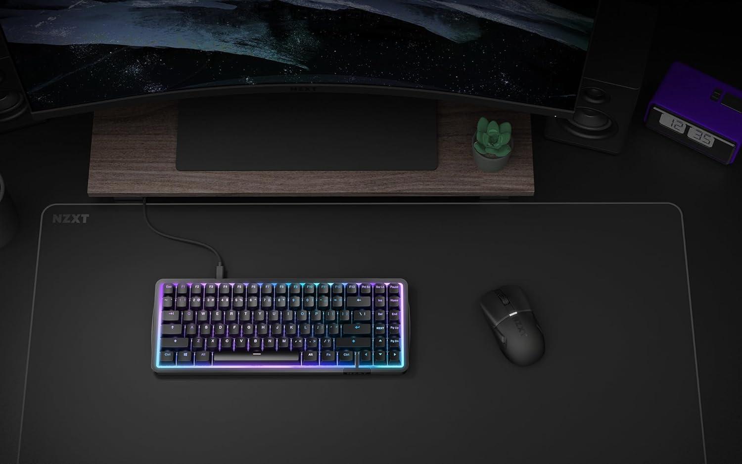 imageNZXT Zone Elite Premium Large Gaming Mouse Pad UltraSmooth NanoKnit Cloth Surface Optimized for Speed and Control SpillResistant Soft Foam Base Reinforced LowProfile Stitching BlackBlack