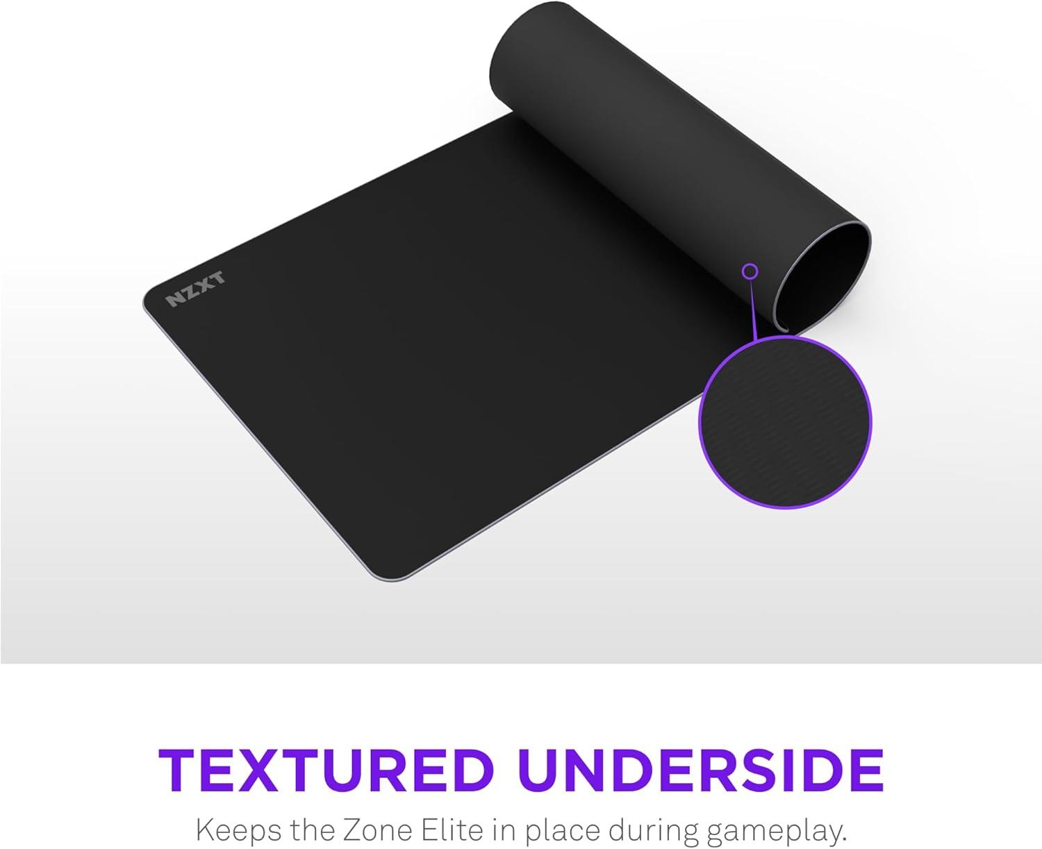 imageNZXT Zone Elite Premium Large Gaming Mouse Pad UltraSmooth NanoKnit Cloth Surface Optimized for Speed and Control SpillResistant Soft Foam Base Reinforced LowProfile Stitching BlackBlack