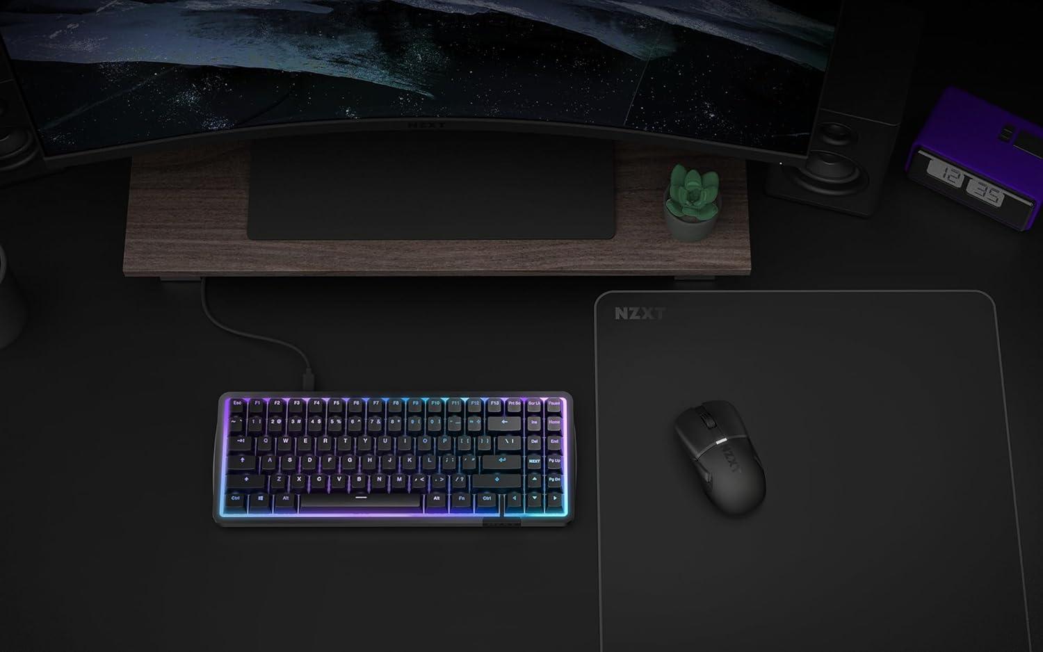 imageNZXT Zone Elite Premium Large Gaming Mouse Pad UltraSmooth NanoKnit Cloth Surface Optimized for Speed and Control SpillResistant Soft Foam Base Reinforced LowProfile Stitching BlackBlack