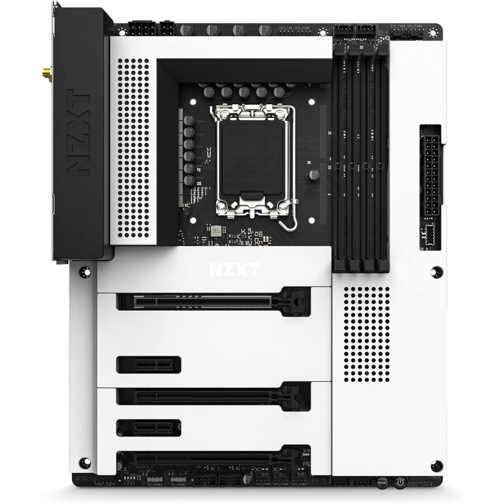 imageNZXT N7 Z790 Motherboard N7Z79XTW1 Intel Z790 chipset Supports 12th ampamp13th Gen CPUs ATX Gaming Motherboard Integrated IO Shield WiFi 6E connectivity Bluetooth White RenewedWhite