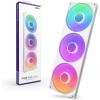 imageNZXT F420 RGB Core  420mm SingleFrame Fan Unit with 3 x 140mm RGB Fans  Speed ampamp Lighting Control  High Static Pressure ampamp Airflow  Fluid Dynamic Bearings  8 aRGB LEDs Per Fan  White