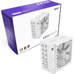 NZXT C1000 Gold ATX 3.1 – Fully Modular Low-Noise PC Gaming Power Supply – 1000 Watts – 80 Plus Gold – 12V-2×6 Connector – Zero Fan Mode – 100% Japanese Capacitors – White(White)