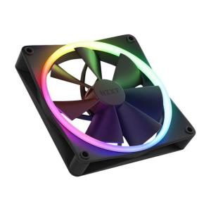 NZXT F140 RGB Core – 140mm Hub-Mounted RGB Fan – 8 Individually-Addressable LEDs – Semi-Translucent Blades – High Static Pressure & Airflow – Quiet Operation – PWM Control – CAM Software – Black(140mm Black)