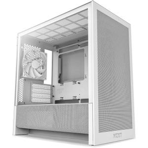 NZXT H3 Flow – Micro-ATX PC Case – Optimized Airflow – Includes 1 x 120mm Rear Fan – Supports Full-Sized GPUs – Fits 280mm Front, 240mm Top Radiator – Back-Connect Motherboard – Black(White)