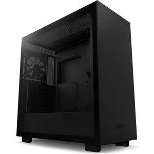 NZXT H7 Flow RGB | Mid-Tower ATX Airflow Case with 360mm RGB Single Frame Fan | Supports Bottom Fans for Direct GPU Cooling | Cable Management | White(Black)
