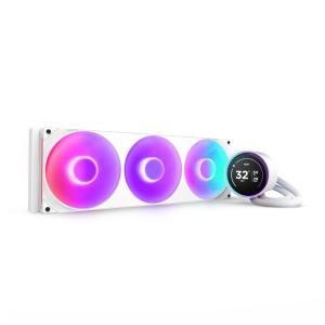 NZXT Kraken Elite 240 RGB 2024 – AIO CPU Liquid Cooler – 240mm Radiator – 2 x F120P Fans – Customizable 2.72″ IPS LCD – NZXT Turbine Pump – AMD® AM5, AM4 – Intel® LGA 1851/1700, 1200/115X – White(420mm Radiator)
