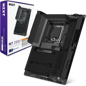 NZXT N9 Z890 – Intel Z890 LGA 1851 ATX Gaming Motherboard for Core Ultra (Series 2) – 20+1+1, DDR5, 5X M.2, PCIe 5.0, Wi-Fi 7, 5GbE, Thunderbolt 4 – RGB, Full-Metal Cover, White PCB(Black)
