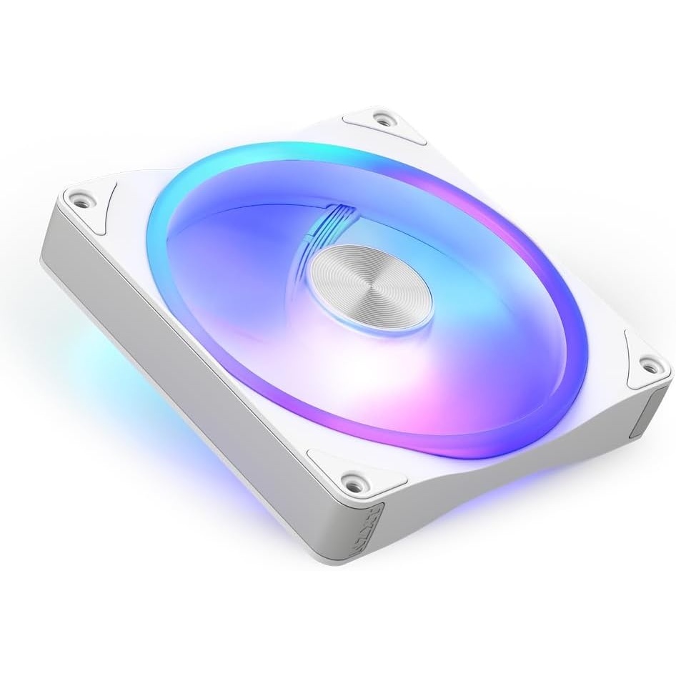 image:imageNZXT F140U Ultra RGB Fan  140mm PWM PC Case Fan  MultiZone RGB Lighting  WhisperQuiet Under 37 dB  Fluid Dynamic Bearing  NZXT CAM Compatible  White