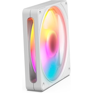 NZXT F140 RGB Fan – 140mm PWM PC Case Fan – Vibrant 8-LED RGB Lighting – Fluid Dynamic Bearing – NZXT CAM Compatible – White