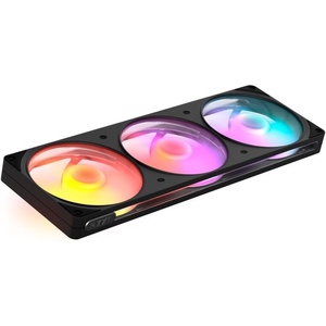 NZXT F360 RGB Single-Frame Fan – 3X 120mm PWM PC Case Fans – Vibrant RGB Lighting – Fluid Dynamic Bearing – NZXT CAM Compatible – Black