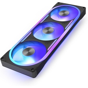 NZXT F360U Ultra RGB Single-Frame Fan – 3X 120mm PWM PC Case Fans – Multi-Zone RGB – Whisper-Quiet – Fluid Dynamic Bearing – NZXT CAM Compatible – Black