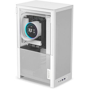 H2 Flow – Mini-ITX 20.7L High Airflow PC Case – Includes 2 x 120mm Top Fans & PCIe 5.0 Riser Cable – 331mm GPU – 280mm Radiator – White