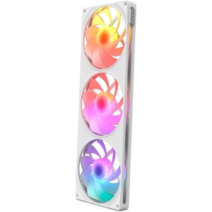 NZXT F420 RGB Reverse Single-Frame Fan – 3X 140mm Reverse-Blade PWM PC Case Fans – Vibrant RGB Lighting – Fluid Dynamic Bearing – NZXT CAM Compatible – White