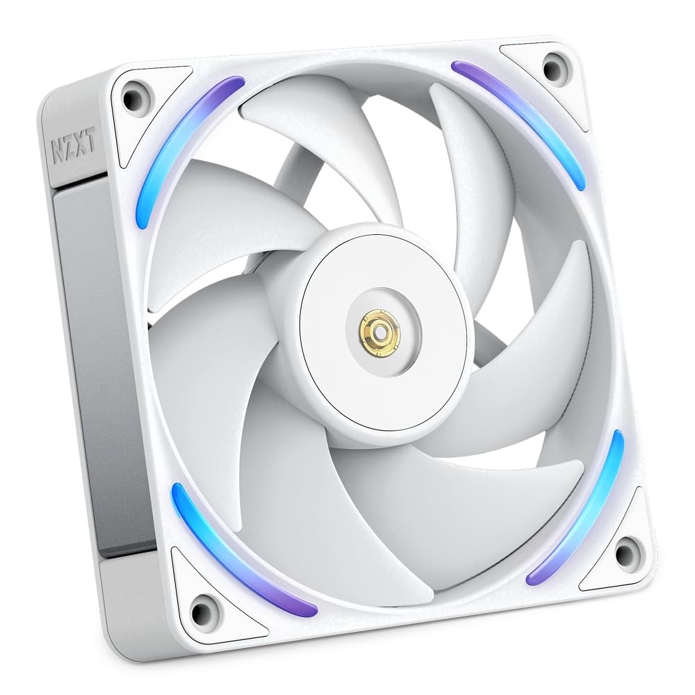 image:imageNZXT F420 RGB SingleFrame Fan  3X 140mm PWM PC Case Fans  Vibrant RGB Lighting  Fluid Dynamic Bearing  NZXT CAM Compatible  WhiteWhite