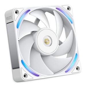 NZXT F420 RGB Single-Frame Fan – 3X 140mm PWM PC Case Fans – Vibrant RGB Lighting – Fluid Dynamic Bearing – NZXT CAM Compatible – White(White)